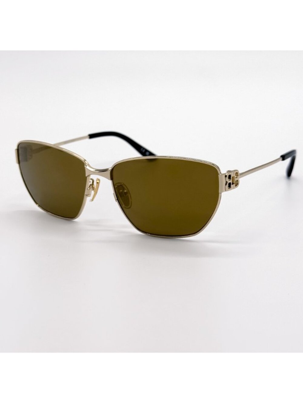 NEW BALENCIAGA BB0337SK 003 SUNGLASSES GOLD WOMEN EYEWEAR BALENCIAGA - Picture 2 of 10